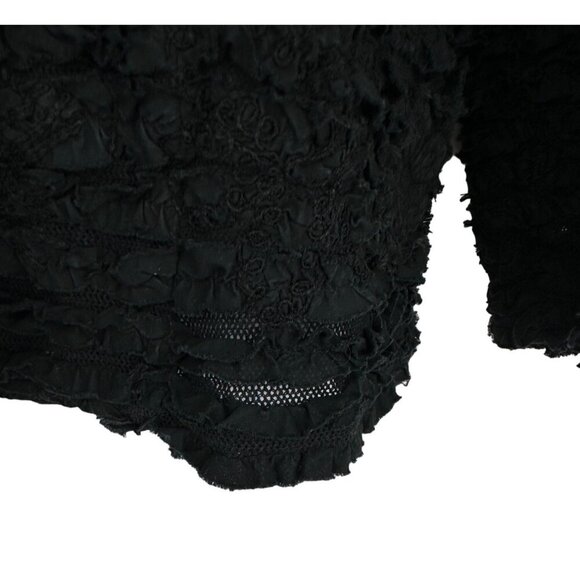 Chico's Long Sleeve 2 Button Ruffle Applique Blazer Size 2 US L 12 - Picture 4 of 7